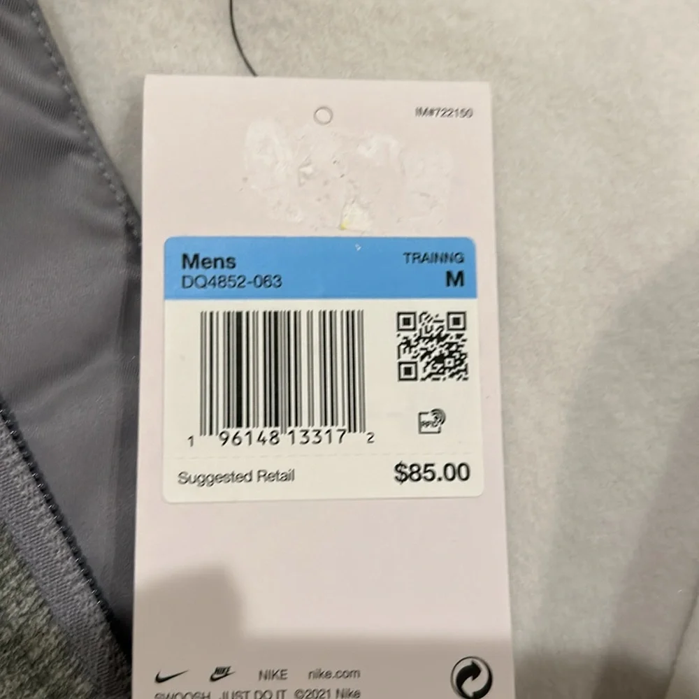 Nike Men’s Size Medium Therma-Fit Full‎ Zip Bomber Style Jacket in Gray NWT